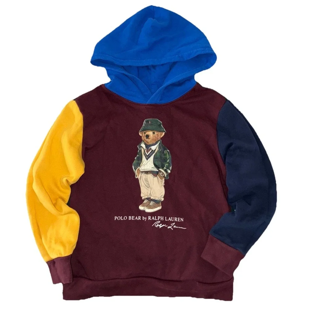 Polo Ralph Lauren Bear Hoodie Kids 6 Color Block‎